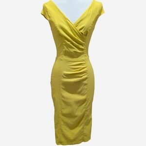 Sunshine Yellow Bodycon Midi Dress (Small) ‼️Price is firm‼️